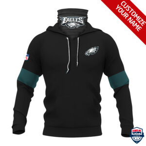 Philadelphia Eagles Ver 01 Personalized 3D Mask Hoodie