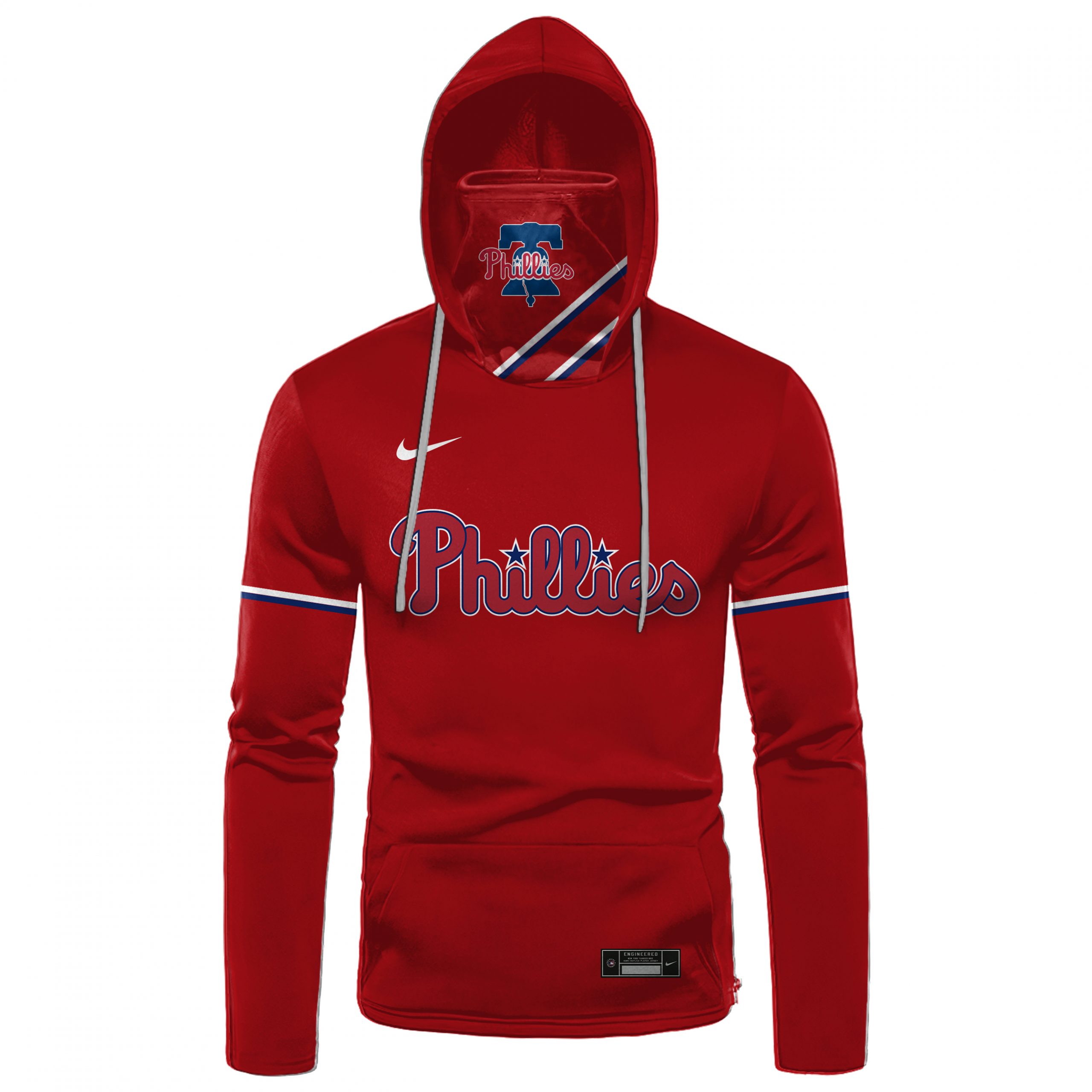 Philadelphia Phillies Custom Name And Number 3D Hoodie Mask Philadelphia Phillies Custom Name And Number 3D Hoodie Mask
