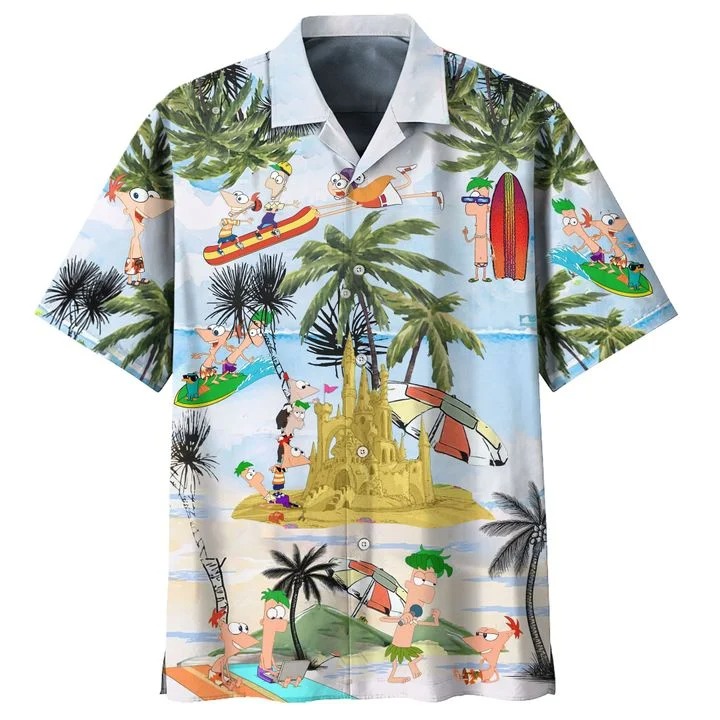 Phineas And Ferb Hawaiian Shirt Phineas And Ferb Hawaiian Shirt