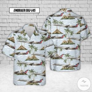 Piedmont Airlines Embraer Erj-145 Hawaiian Shirt