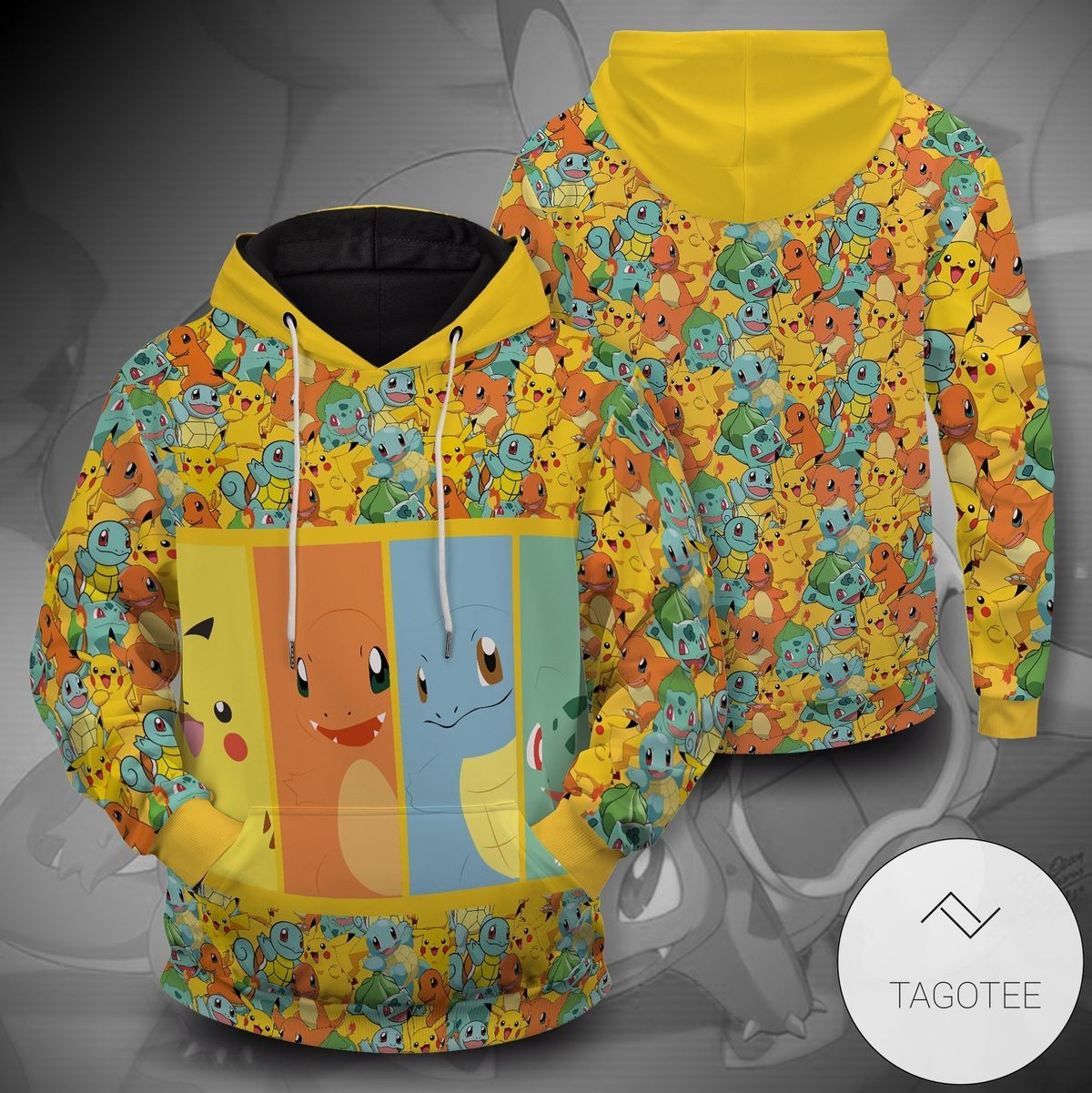 Pikachu And Friends Pullover Hoodie- Tagotee Pikachu And Friends Pullover Hoodie- Tagotee
