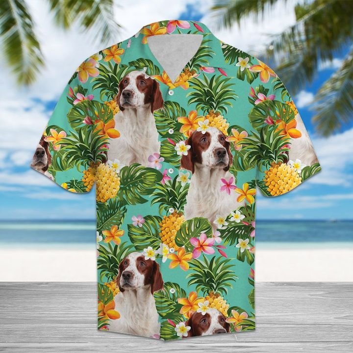 Pineapple Irish Red And White Setter Hawaiian Shirt Summer Button Up Pineapple Irish Red And White Setter Hawaiian Shirt Summer Button Up