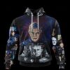 Pinhead Hellraiser Halloween Horror 3D Hoodie