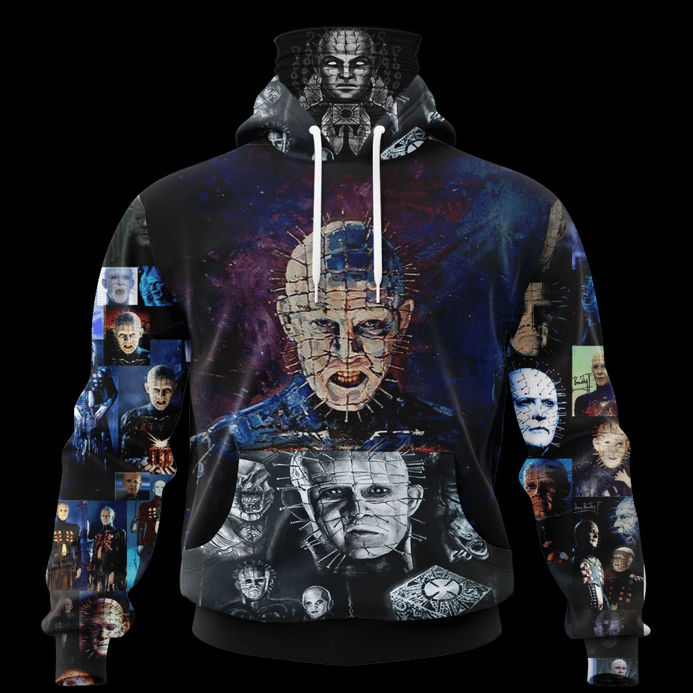 Pinhead Hellraiser Halloween Horror 3D Hoodie Mask Pinhead Hellraiser Halloween Horror 3D Hoodie Mask