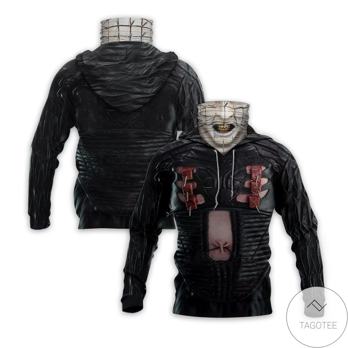 Pinhead The Hell Priest Halloween Mask Hoodie Pinhead The Hell Priest Halloween Mask Hoodie