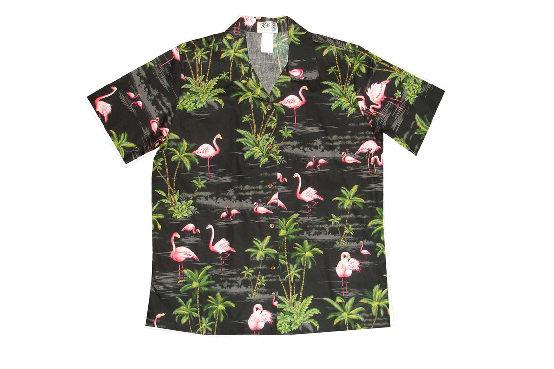 Pink Flamingo Short Sleeve Hawaiian Shirt Pink Flamingo Short Sleeve Hawaiian Shirt