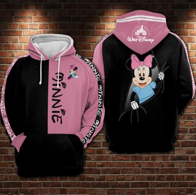 Pink Minnie Mouse 3D Hoodie Pink Minnie Mouse 3D Hoodie