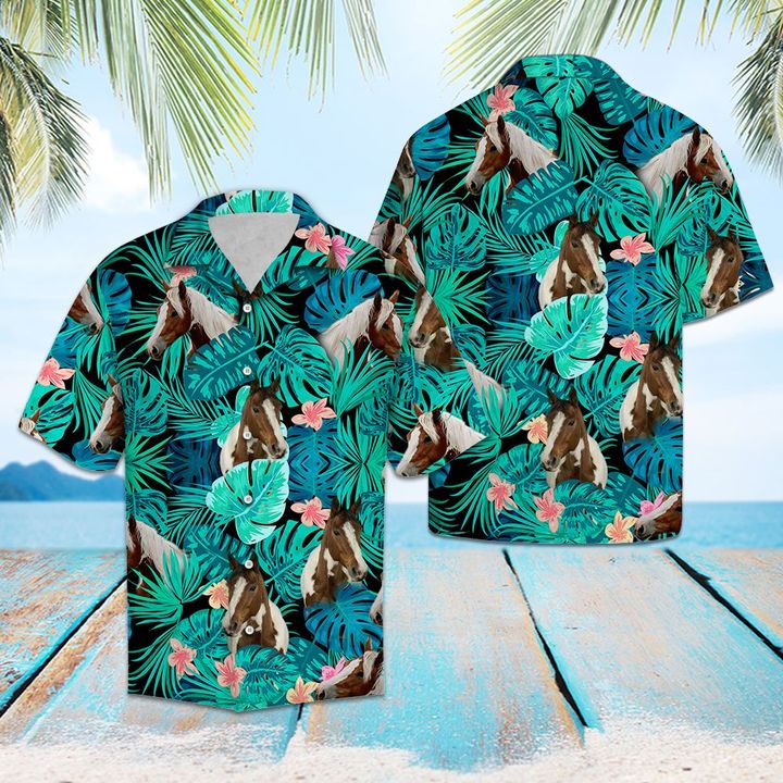 Pinto Green Tropical Hawaiian Shirt Summer Button Up Pinto Green Tropical Hawaiian Shirt Summer Button Up