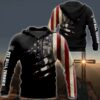 Pitbull Dog Usa Flag 3D All Over Print Hoodie