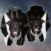 Pitbull Lover Black And White 3D Full Print Hoodie