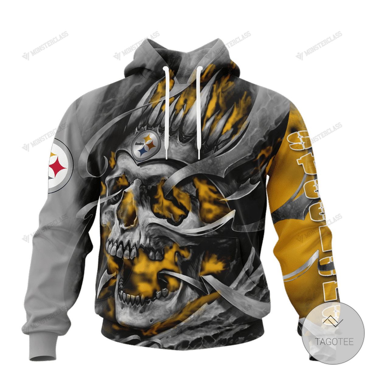 Pittsburgh Steelers Skull Jersey 3D Hoodie Pittsburgh Steelers Skull Jersey 3D Hoodie