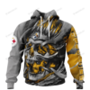 Pittsburgh Steelers Skull Personalized Custom 3D Hoodie