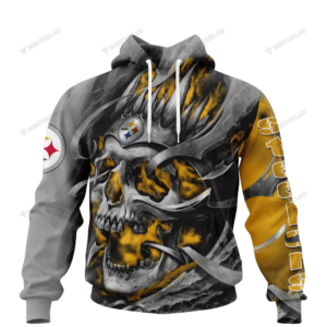 Pittsburgh Steelers Skull Personalized Custom 3D Hoodie