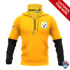 Pittsburgh Steelers Ver 01 Personalized 3D Mask Hoodie