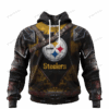 Pittsburgh Steelers Warrior Warrior Customized Hoodie Jersey