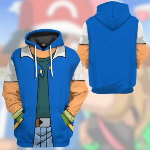 Pokemon Ash Ketchum 3D Hoodie And T-Shirt