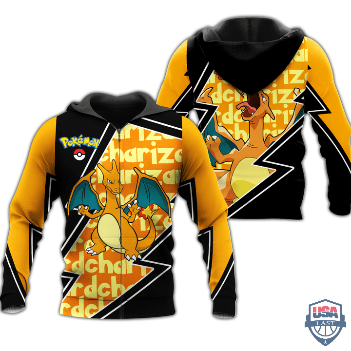 Pokemon Charizard Costume 3D Zip Hoodie T-Shirt Pokemon Charizard Costume 3D Zip Hoodie T-Shirt
