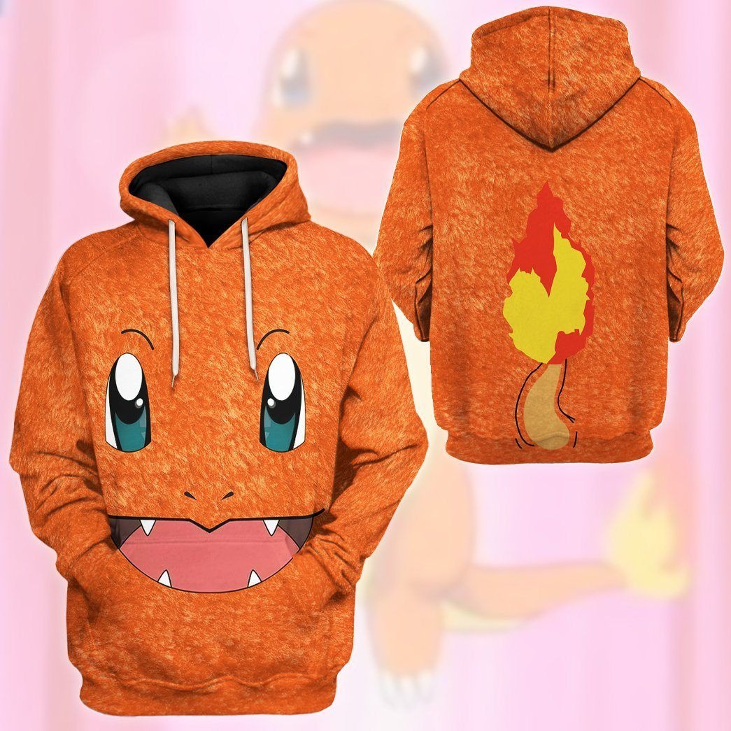 Pokemon Charmander 3D Hoodie And T-Shirt Pokemon Charmander 3D Hoodie And T-Shirt