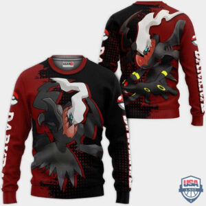 Pokemon Darkrai Costume 3D Zip Hoodie T-Shirt