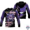 Pokemon Gengar Costume 3D Zip Hoodie T-Shirt