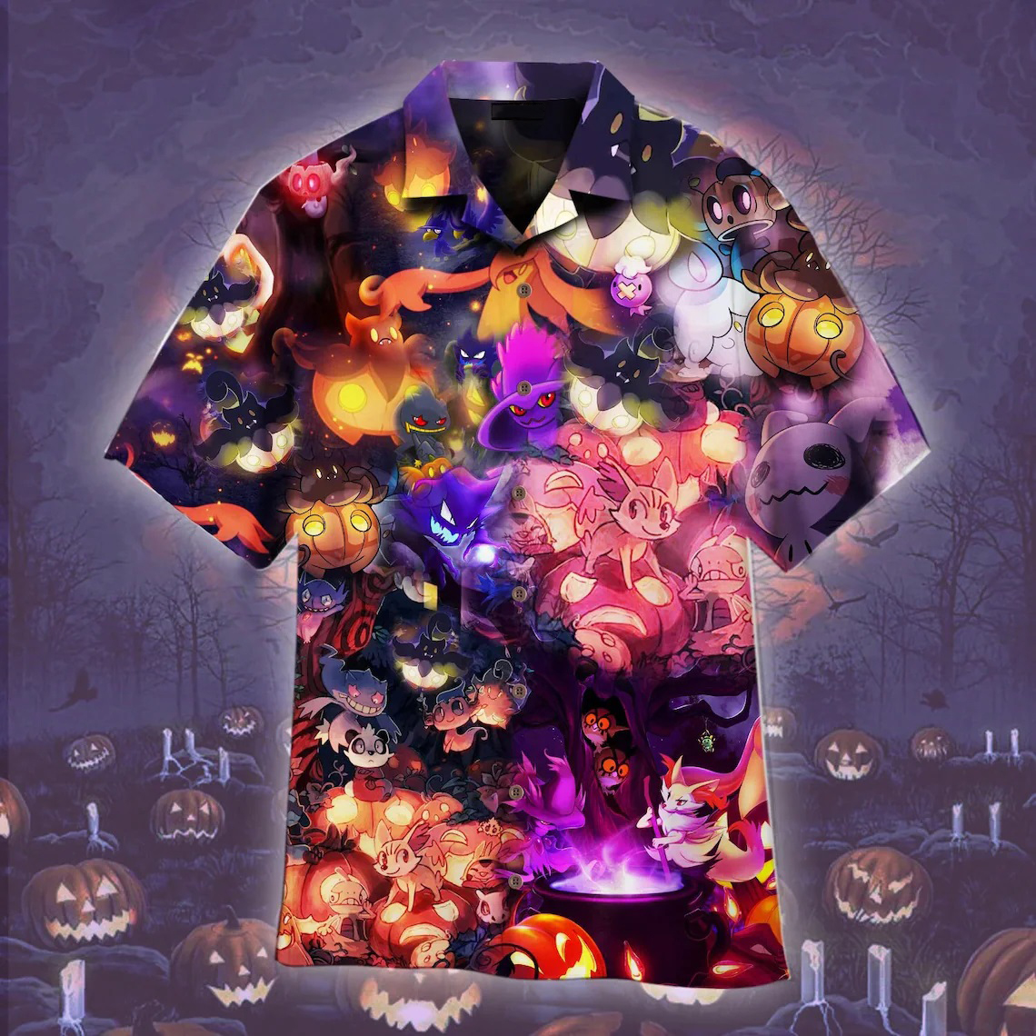Pokemon Halloween Hawaiian Shirt Pokemon Halloween Hawaiian Shirt