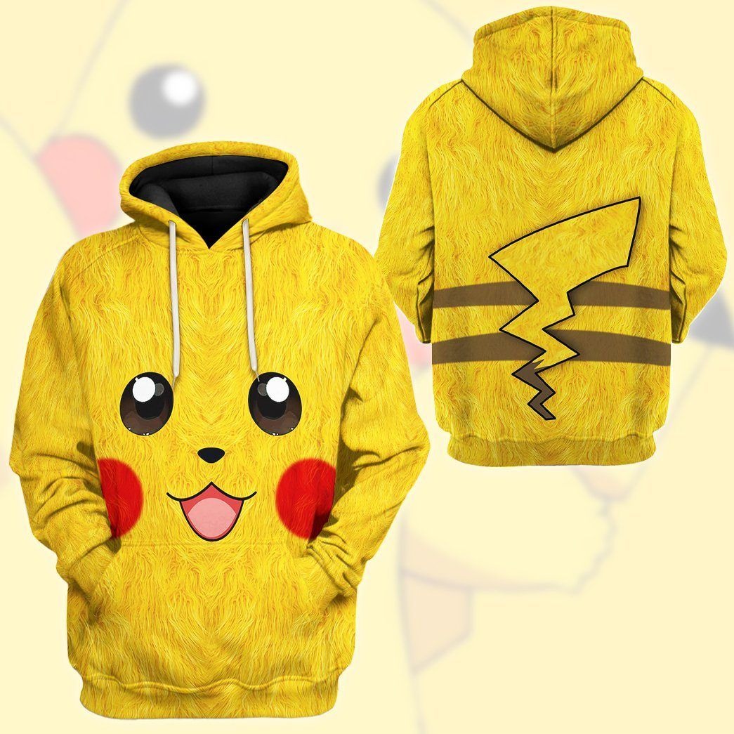 Pokemon Pikachu 3D Hoodie And T-Shirt Pokemon Pikachu 3D Hoodie And T-Shirt