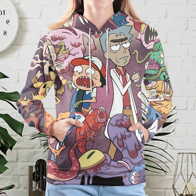 Pokemon Rick And Morty Hoodie Pokemon Rick And Morty Hoodie