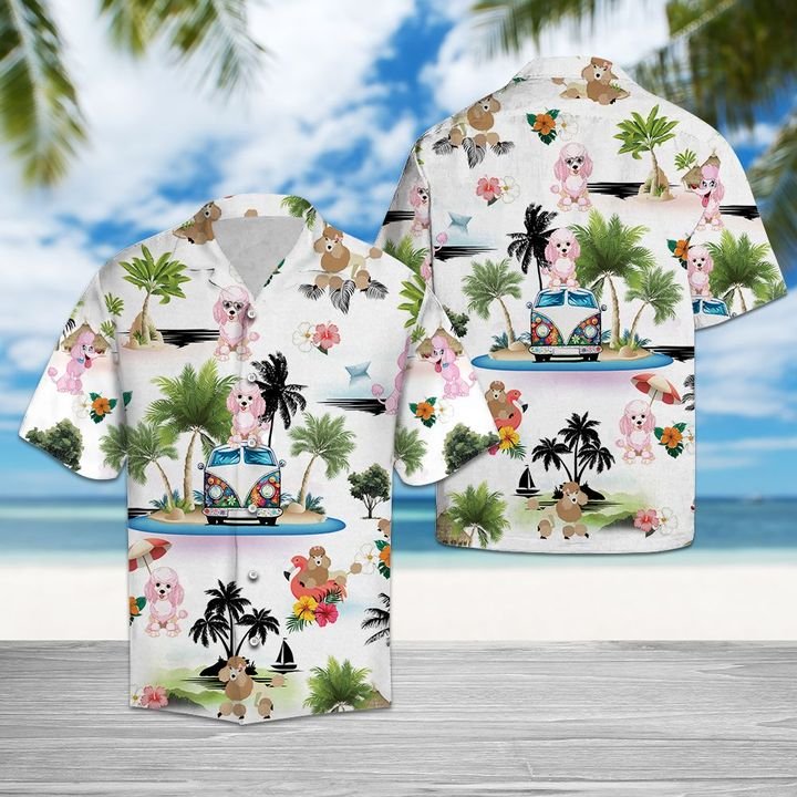 Poodle Vacation Hawaiian Shirt Summer Button Up Poodle Vacation Hawaiian Shirt Summer Button Up