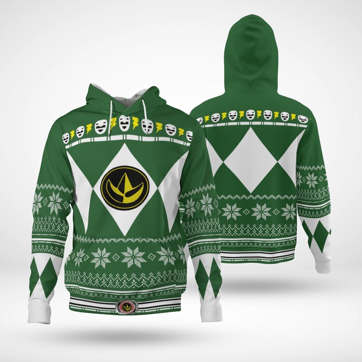 Power Ranger Green 3D All Over Print Hoodie Power Ranger Green 3D All Over Print Hoodie