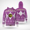 Power Ranger Pink 3D All Over Print Hoodie