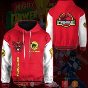 Power Rangers Mighty Morphin Tyrannosaurus Personalized Custom 3D All Over Printed Hoodie