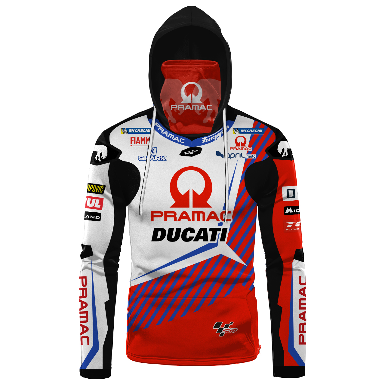Pramac Ducati Michelin Hoodie Mask Pramac Ducati Michelin Hoodie Mask