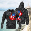 Puerto Rico Frog Hug Boricua 3D Hoodie