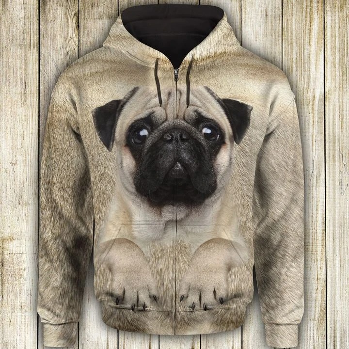 Pug Cute 3D Hoodie Pug Cute 3D Hoodie