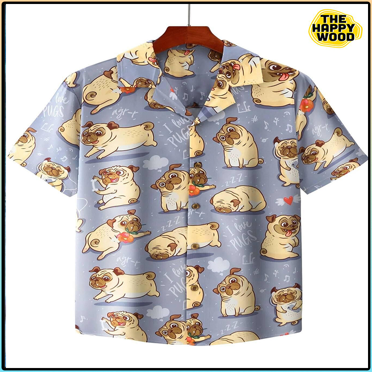Pugs Cute Hawaiian Shirt Pugs Cute Hawaiian Shirt