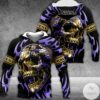 Punisher Baltimore Ravens Skull 3D Hoodie