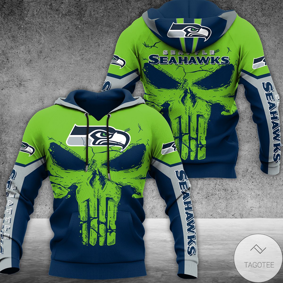 Punisher Seahawks 3D Hoodie Punisher Seahawks 3D Hoodie