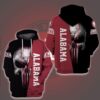 Punisher Skull Alabama Roll Tide 3D Hoodie