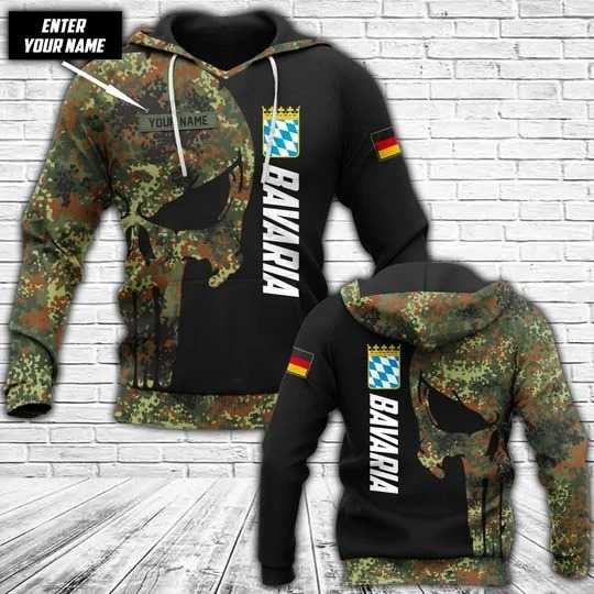 Punisher Skull Bavaria 3D Hoodie Punisher Skull Bavaria 3D Hoodie