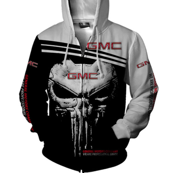 Punisher Skull Gmc 3D Hoodie And T-Shirt Punisher Skull Gmc 3D Hoodie And T-Shirt