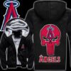 Punisher Skull Los Angeles Angels 3D Fleece Hoodie