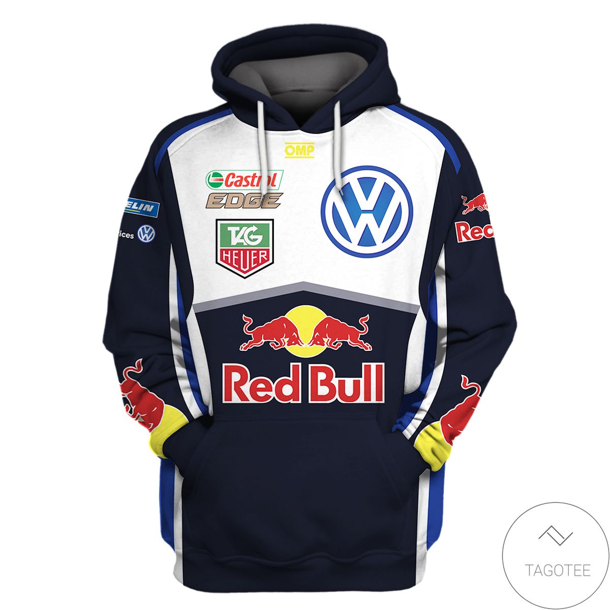 Rallying Volkswagen Red Bull Branded Unisex Racing Car 3D Hoodie Rallying Volkswagen Red Bull Branded Unisex Racing Car 3D Hoodie