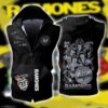 Ramones Band Sleeveless Vest Zip Hoodie