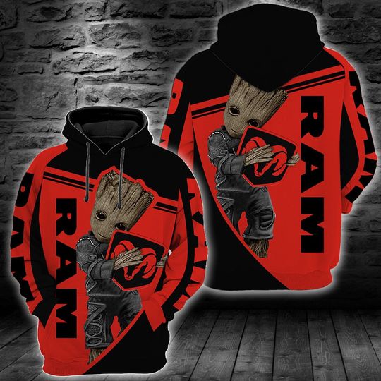 Rams Baby Groot 3D Hoodie Rams Baby Groot 3D Hoodie