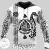 Raven And Wolf Viking 3D Pullover Hoodie