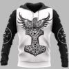 Raven Hammer Yggdrasil Tree Of Life 3D Hoodie And Shirt