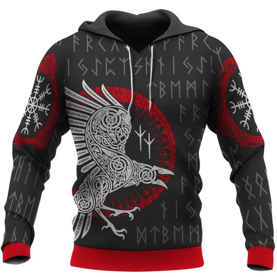 Raven Rune Viking 3D Hoodie Raven Rune Viking 3D Hoodie
