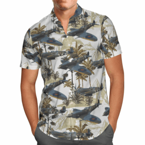 Rcaf Supermarine Spitfire Hawaiian Shirt
