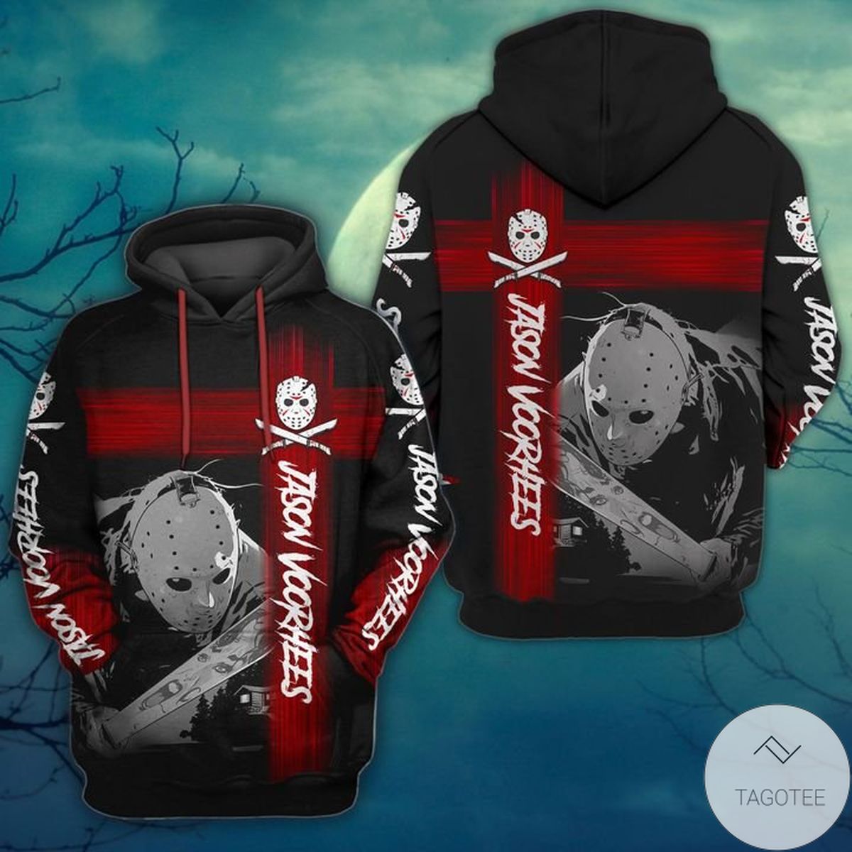Red Black Jason Voorhees 3D 3D Hoodie Red Black Jason Voorhees 3D 3D Hoodie