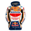 Red Bull Repsol Honda Personalized 3D Hoodie